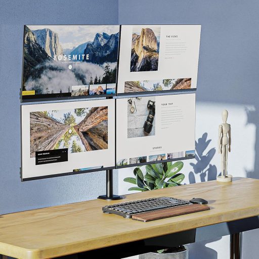 IMtKotW 4 monitoros asztali állvány 17-32 colos képernyőkhöz, dönthető és forgatható