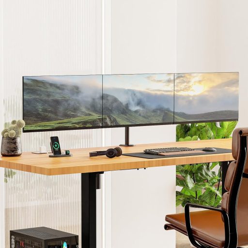 IMtKotW 3 monitoros asztali tartó 17-27 hüvelykes lapos és ívelt képernyőhöz VESA 75x75 100x100