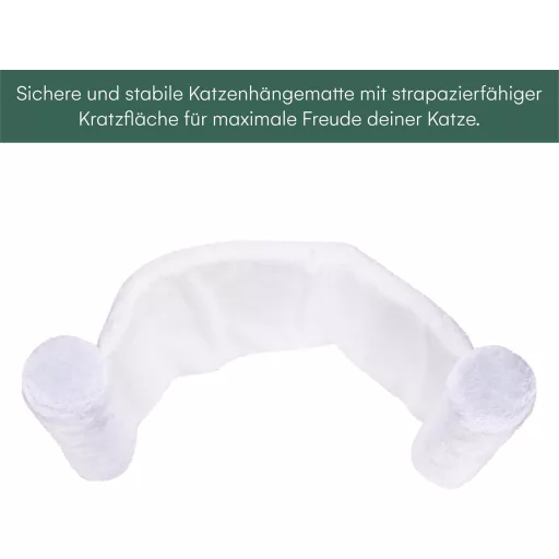 Pfotenolymp macska függőágy fém tartóval, nagy fekvőfelülettel, szizál kaparófellel