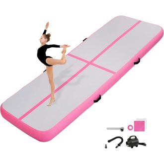   KIKILIVE Napuhana Gimnastička Podloga ‎300 x 100 x 20 cm, Gimnastički Madrac za Zračnu Gimnastiku