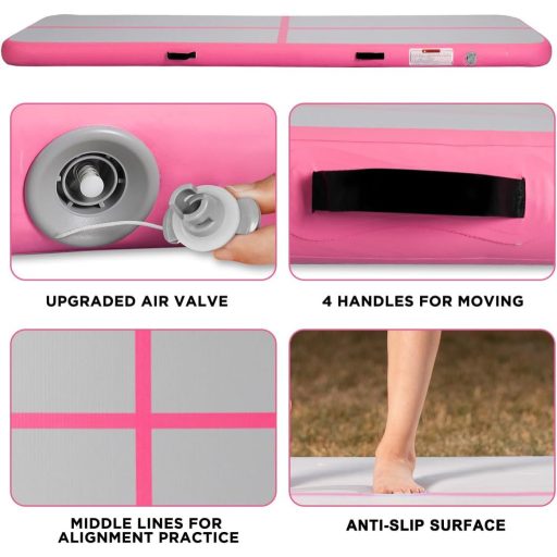 KIKILIVE Napuhana Gimnastička Podloga ‎300 x 100 x 20 cm, Gimnastički Madrac za Zračnu Gimnastiku