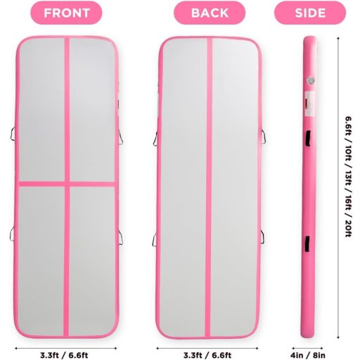 KIKILIVE Saltea gonflabilă pentru gimnastică, 300 x 100 x 20 cm, covor de gimnastică pentru exerciții acrobatice