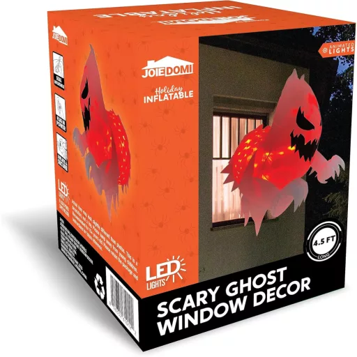 1,4 m Halloween napuhani duh koji probija prozor s crvenim LED svjetlom