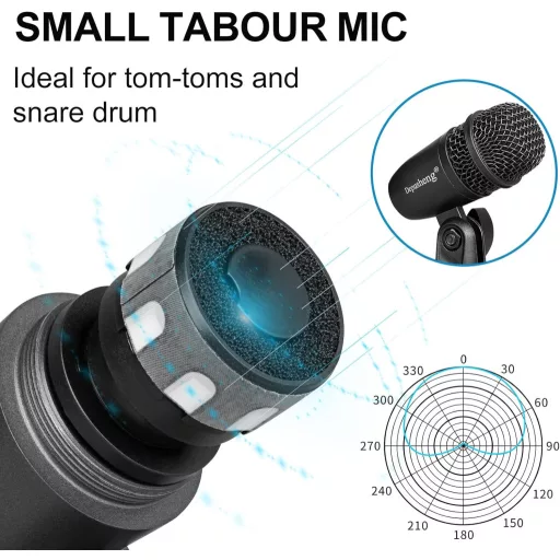 Depusheng Dobmikrofon Szett 5 Mikrofon Fém Ütőhangszer Felvételhez