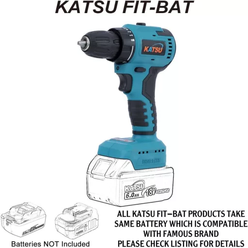 Mașină de găurit și înșurubat cu acumulator KATSU FIT-BAT 21V, fără perii, cu lumină LED