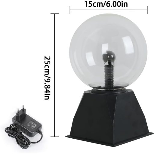 Pheashine 15 cm plazmová guľa citlivá na dotyk a zvuk s trojfarebným LED svetlom