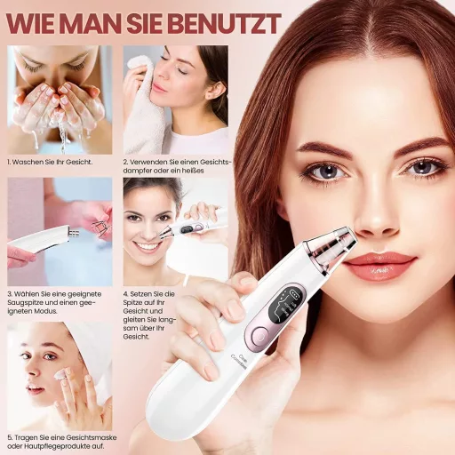 Vinmall Pormosó Blackhead Eltávolító 4 Fej Vákuum Tisztító Készülék
