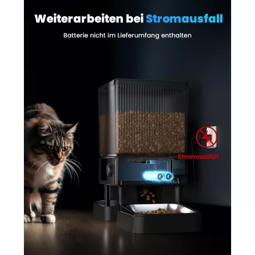 oneisall 5L Automata Macskaeledel Adagoló WiFi Applikációval, 2 Rozsdamentes Tál