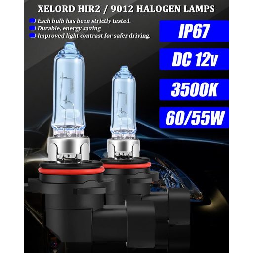 Sada halogénových žiaroviek do auta XELORD H7 H4 H1 55W 12V 5000K