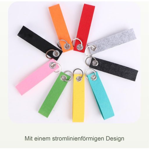 PANGTON VILLA set od 20 raznobojnih filcanih privjesaka za ključeve, za DIY dekoraciju