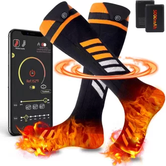   Behozel 5000 mAh Akkumulátoros Fűthető Zokni App Vezérléssel 65°C