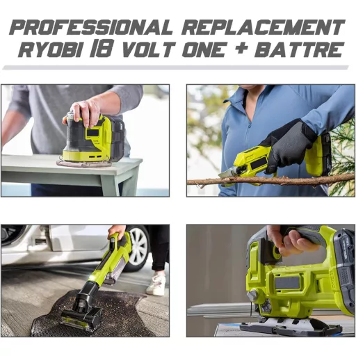 Powtree 2x 18V 5500mAh batéria pre Ryobi ONE+ s LED indikátorom