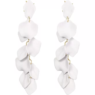   EVER FAITH Hosszú Virágszirmok Női Fülbevaló Akril Statement Lógó Ékszer