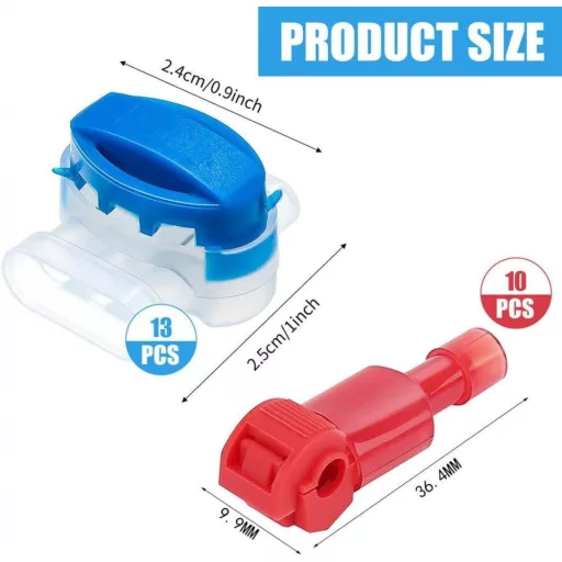 Set de 10 conectori de cablu impermeabili, cu 3 poli.