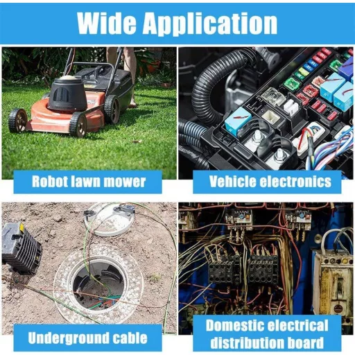 Set de 10 conectori de cablu impermeabili, cu 3 poli.