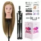 Neverland Beauty & Health 71cm szőke gyakorló fejmodell valódi hajjal, tartóval