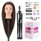 Neverland Beauty Fodrász Gyakorló Fej 71cm Valódi Hajjal Barna + Állvánnyal - Brown
