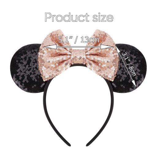 DRESHOW Trblietavá čelenka s myšími ušami, doplnok ku kostýmu na párty pre ženy