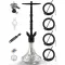 Set narghilea NOBLE HOOKAH 100 cm cu 4 racorduri, iluminare LED și creuzet XXL
