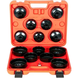   DAYUAN 15 részes olajszűrő kulcs készlet 65-100 mm adapter