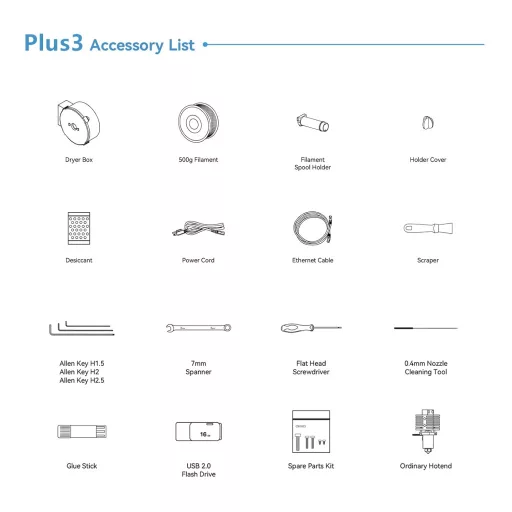 X-PLUS3 Priemyselná 3D tlačiareň, Rýchlosť 600 mm/s, Zrýchlenie 20000 mm/s², Vyhrievaná komora 65 °C, CoreXY & Klipper, Tlačový priestor 280x280x270 mm