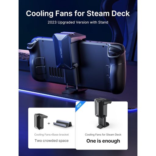 JSAUX Steam Deck hűtőventilátor állvánnyal, gaming cooler kiegészítő