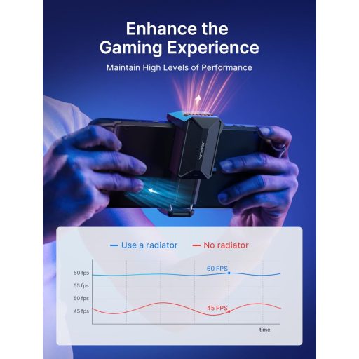 JSAUX Steam Deck hűtőventilátor állvánnyal, gaming cooler kiegészítő