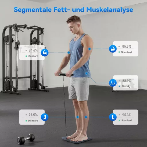 Lepulse P1 testösszetétel mérleg kézi szenzorokkal, 24 felhasználó, testzsír és izomtömeg mérés
