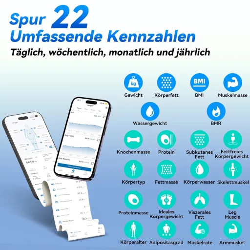 Lepulse P1 testösszetétel mérleg kézi szenzorokkal, 24 felhasználó, testzsír és izomtömeg mérés