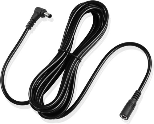 GINTOOYUN 3m DC Hosszabbító Kábel 5.5x2.1mm 90 Fokos Csatlakozóval - 18AWG Réz Tápkábel Biztonsági Kamerákhoz, LED Szalaghoz, 24V/100W