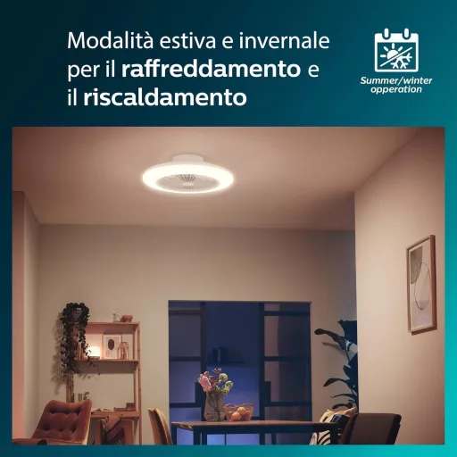 Philips Amigo LED mennyezeti lámpa ventilátor 60W távirányítóval 49cm - 49cm Durchmesser, White Light
