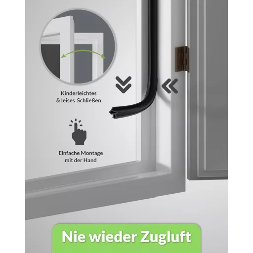 RELAWI Garnitură etanșare ferestre și uși TPE 5m cu izolare fonică și termică