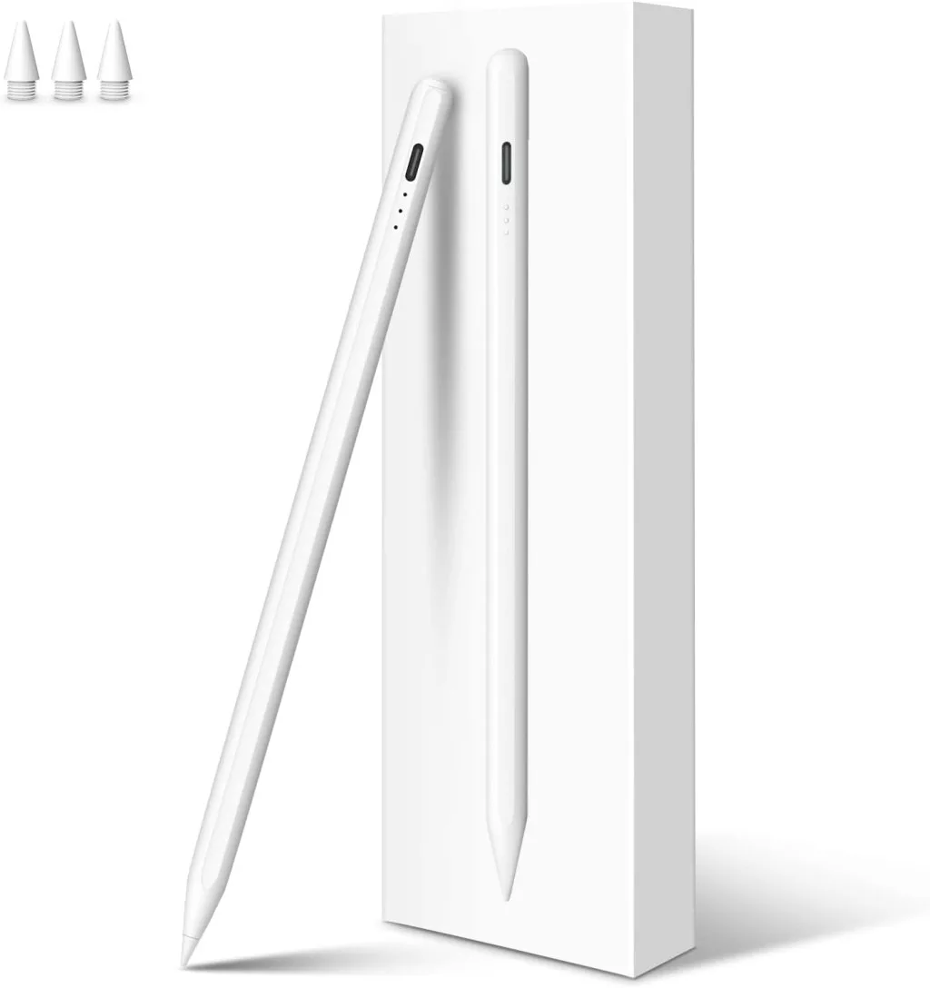 MEKO Pen voor iPad – Draadloos Oplaadbare Stylus Pen iPad met Palm Rejection & Kantelgevoeligheid (StylusZwart