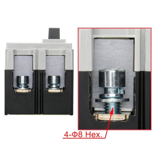 Întrerupător automat pentru circuite fotovoltaice Heschen DC 250A, 550V pentru sisteme solare