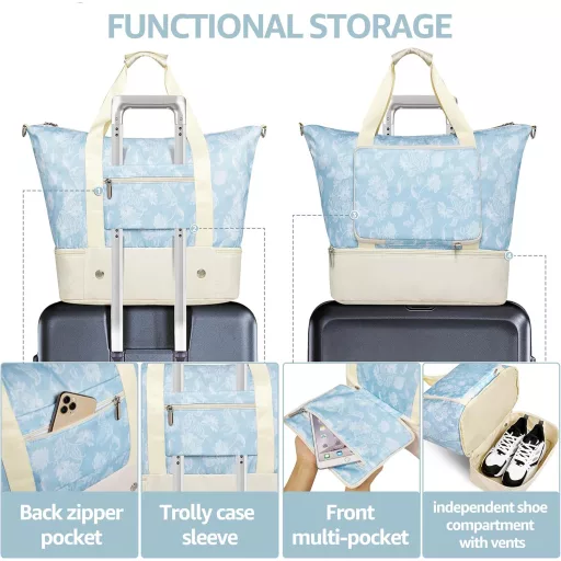 UNIQUEBELLA Utazótáska Női Sporttáska Nagy Összehajtható Kézipoggyász Hétvégi Táska