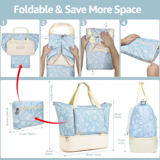 UNIQUEBELLA Utazótáska Női Sporttáska Nagy Összehajtható Kézipoggyász Hétvégi Táska