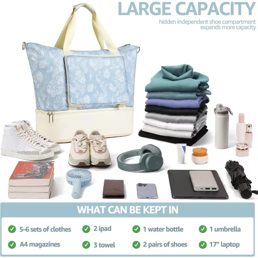 UNIQUEBELLA Geantă de călătorie Damă Geantă sport Mare Pliabilă Bagaj de mână Geantă de weekend