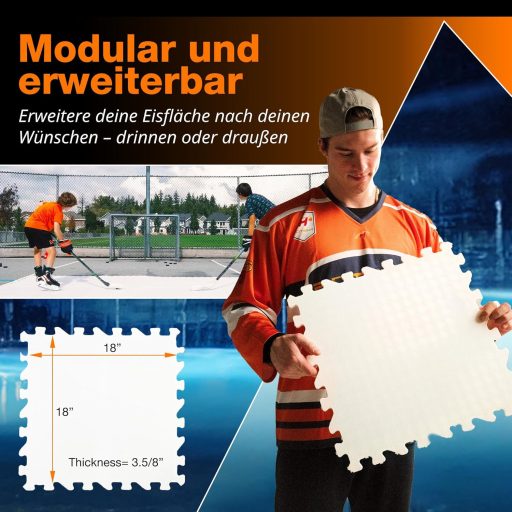 Potent Hockey szintetikus jégpálya csempe - bővíthető műjég edzőpálya