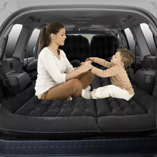 EAQ autós matrac SUV légágy utazáshoz, kempinghez, vastagabb autó hátulső ülésre, 175 x 126 cm