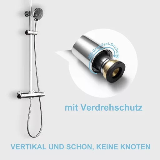 OFFO Crijevo za tuš 1.6m Nehrđajući čelik Zaštita od uvijanja Visoki tlak Bez curenja