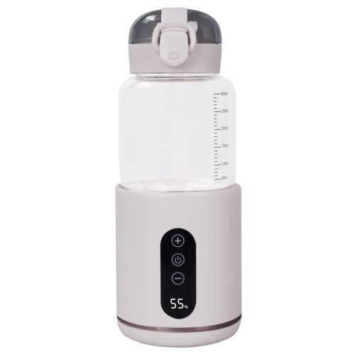 Hoapin hordozható cumisüveg-melegítő, 5200 mAh akkumulátor, 37-55°C, 300ml, fehér