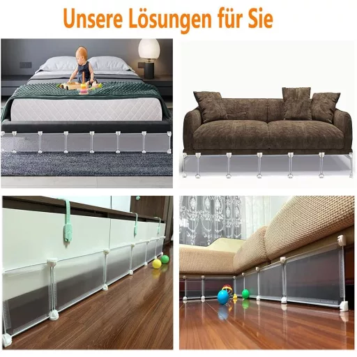 NBSHWTY Blokator za zaštitu namještaja - Set punila za razmak od 78 inča ispod sofa i kreveta - Zaštita od pada kućnih ljubimaca i igračaka