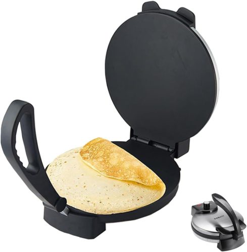 SOKANY KJ-507 1100W-os rotisütő, 32 cm-es tortillaprés, tapadásmentes bevonat, chapatihoz, indiai rotihoz és pataconerához