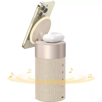   COLSUR Bluetooth hangszóró vezeték nélküli töltővel és éjszakai fénnyel 2 az 1-ben