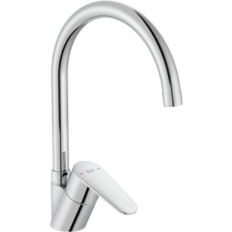   Roca Victoria Plus Króm Konyhai Csaptelep - Egykaros Mosogató Csap Sárgarézből, Forgatható Kifolyóval, Oldalkaros Vezérléssel