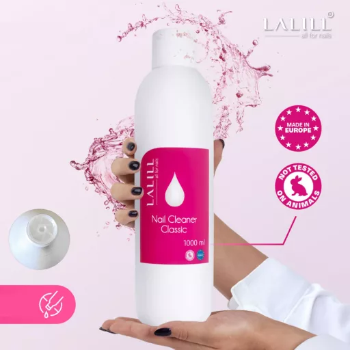 Set Degresant Unghii LALILL 1000ml - Lichid de Curățare Unghii Artificiale cu 1000 Bucăți Dischete Celulozice, pentru Gel Lac și Unghii Hibrid