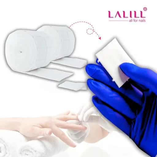 Set Degresant Unghii LALILL 1000ml - Lichid de Curățare Unghii Artificiale cu 1000 Bucăți Dischete Celulozice, pentru Gel Lac și Unghii Hibrid