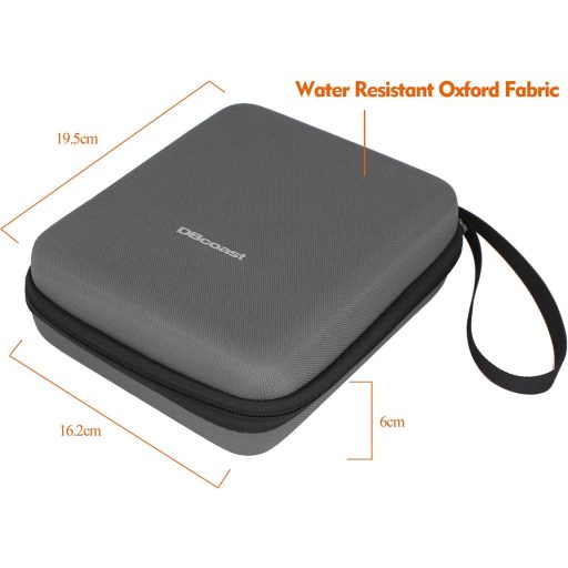 DBCOAST Puzdro na hry pre Nintendo Switch - Priehľadný obal na 72 herných kariet - Odolný materiál EVA - Sivé