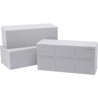   Flowerbox 3kom Original Oasis SEC Suha spužva za cvijeće za suho cvijeće - 23x11x3,6cm Vjenčanje Rođendan Dekoracija