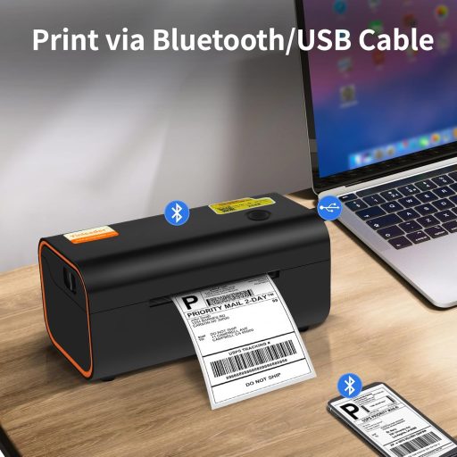 Yinleader 4x6 Bluetooth Termal Címkenyomtató DHL, Amazon, FedEx, UPS Kompatibilis